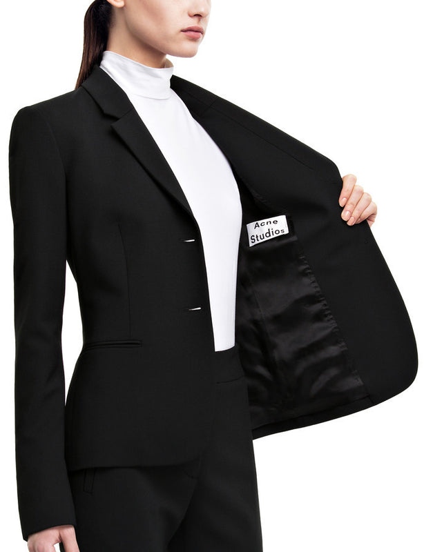 Slim wool str black